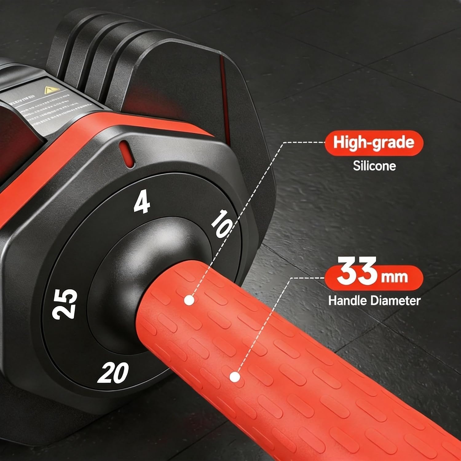 FEIERDUN DB1 QuickDial Adjustable Dumbbell Set, Adjustable Free Weights with Storage Box, 110lb/105lb/50lbs Quick Change for Drop Set, Non-Slip Handles, Weight Set For Home Gym Suit both Men and Women(5 Weights-50LB Total(25lb Pair))