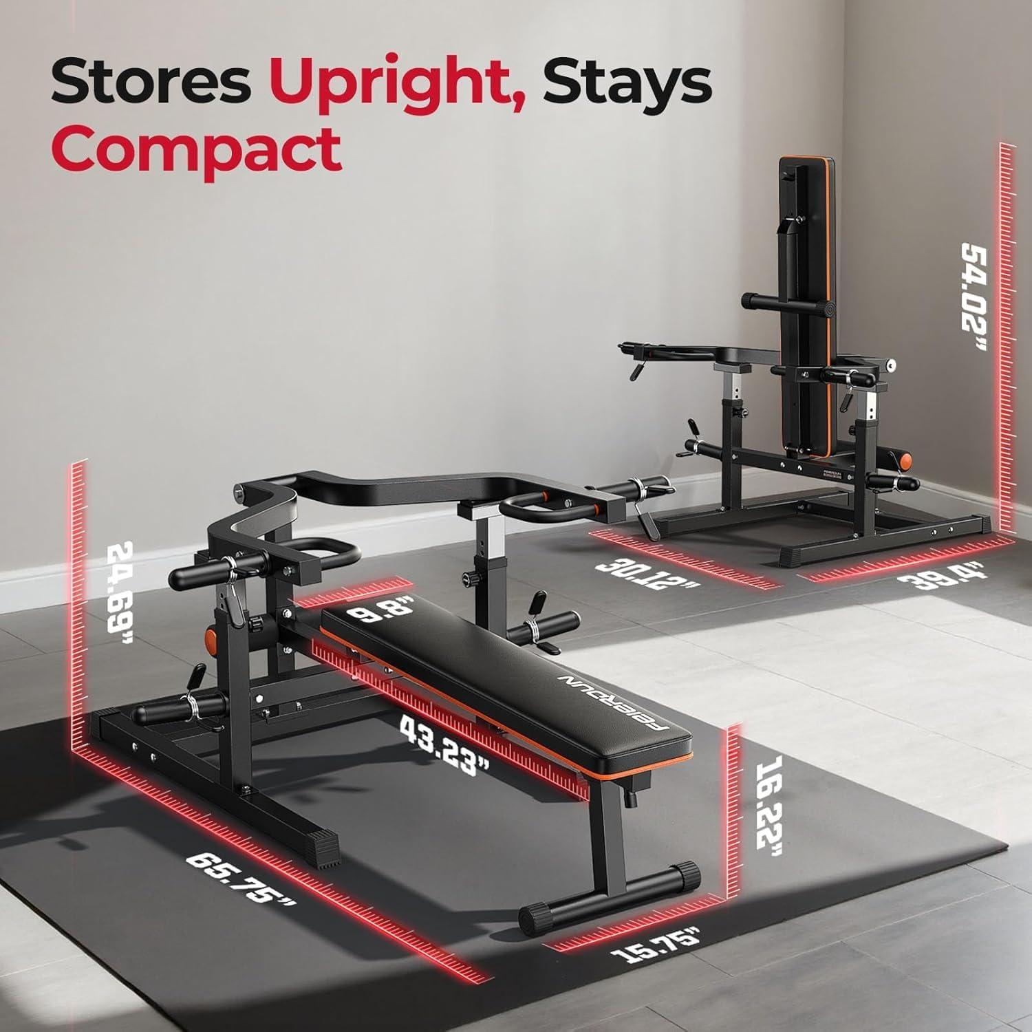 FEIERDUN Chest Press Bench with Independent Arms, 1250LB Capacity Adjustable Strength Machine