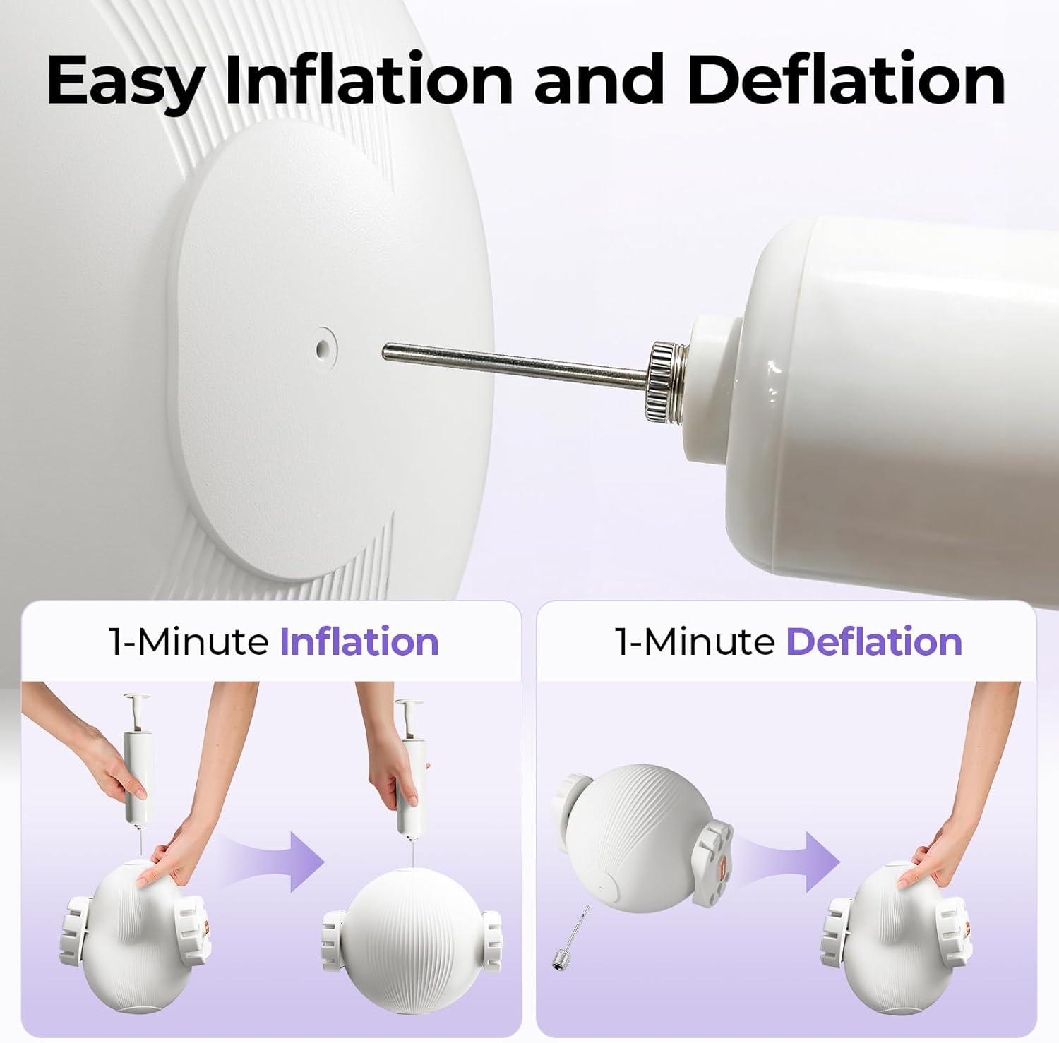 FEIERDUN Thigh Master, Kegel Exerciser, Pelvic Floor Muscle Trainer for Women, Adjustable 5-Level Resistance, Inner/Outer Thigh Leg Hip Glute Arm Toner,Leg-Shaping Ball-Purple