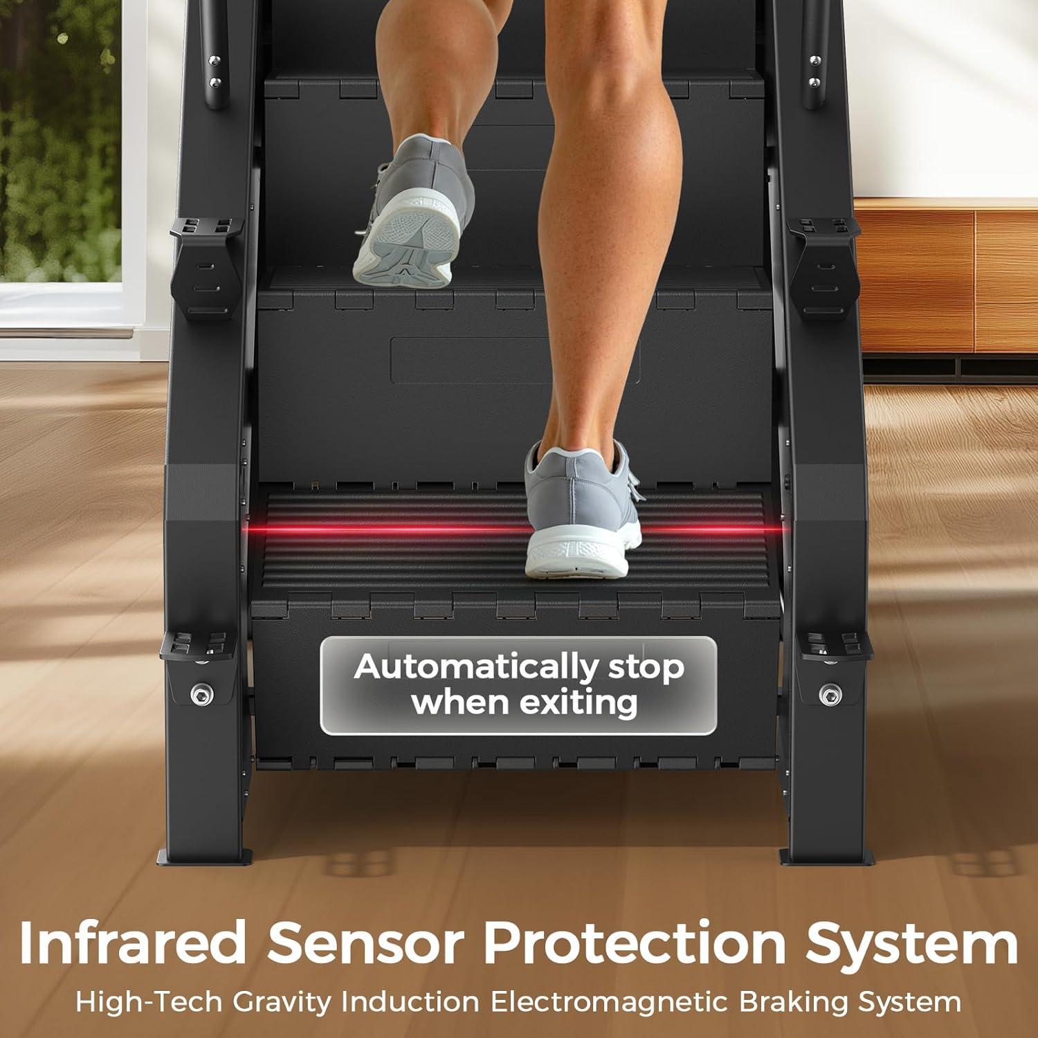 FEIERDUN Stair Stepper Machine for Home Gym, Commercial Grade Stair Climber with LED Screen, Stair Machine with 15 Speed Levels for Cardio and Lower Body Workouts, 660LBS Capacity, 24-164 Steps/Minute
