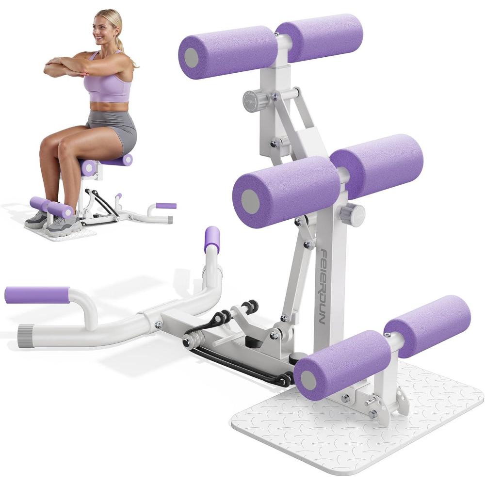 FEIERDUN Adjustable Deep Squat Machine – 7 Level Resistance Glute & Leg Trainer for Home, Multi-Functional Equipment for Women to Strengthen Core, Hips and Thighs