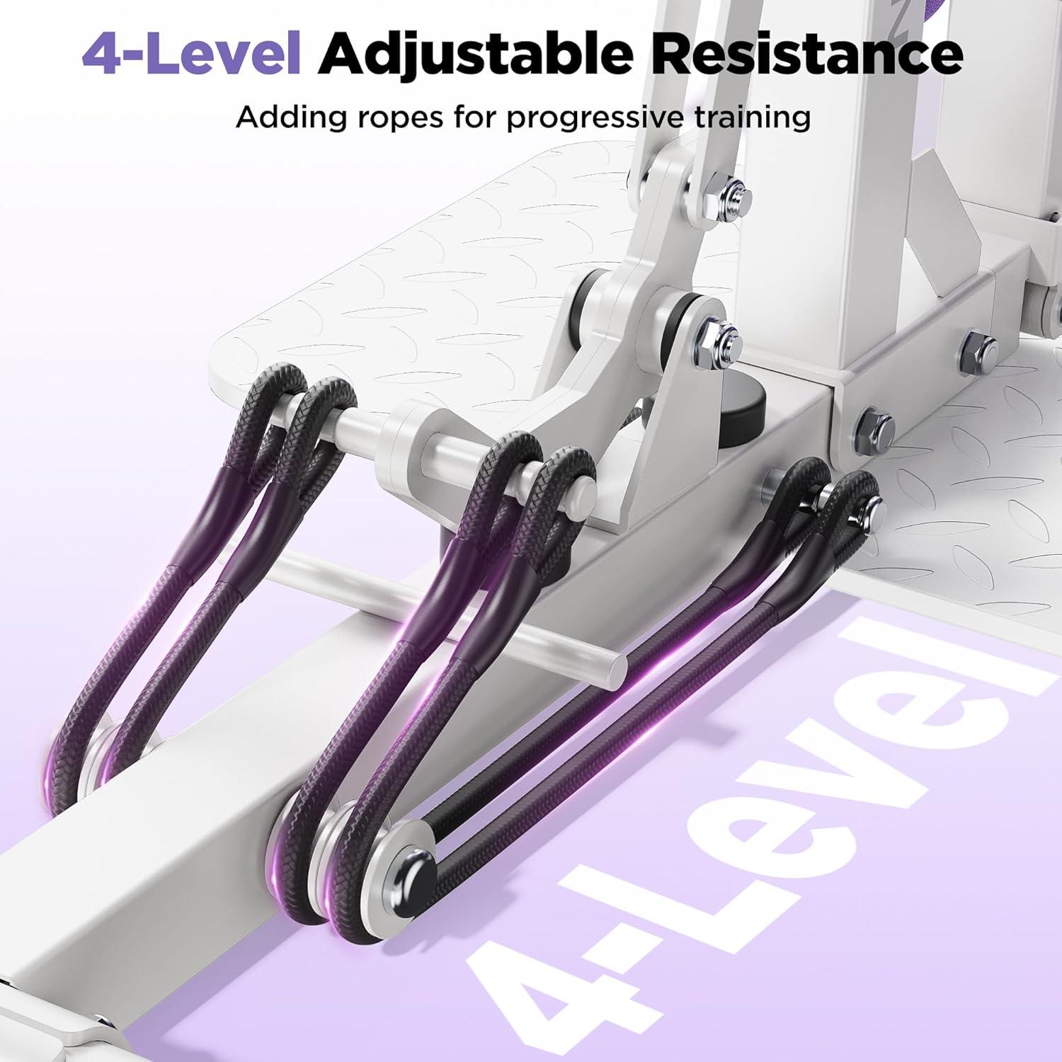 FEIERDUN Adjustable Deep Squat Machine – 7 Level Resistance Glute & Leg Trainer for Home, Multi-Functional Equipment for Women to Strengthen Core, Hips and Thighs