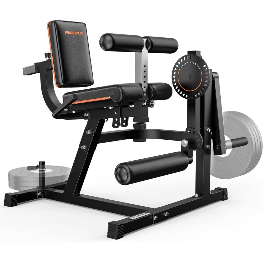 FEIERDUN Adjustable Leg Extension & Curl Machine – 650lbs Capacity for Lower Body Workouts