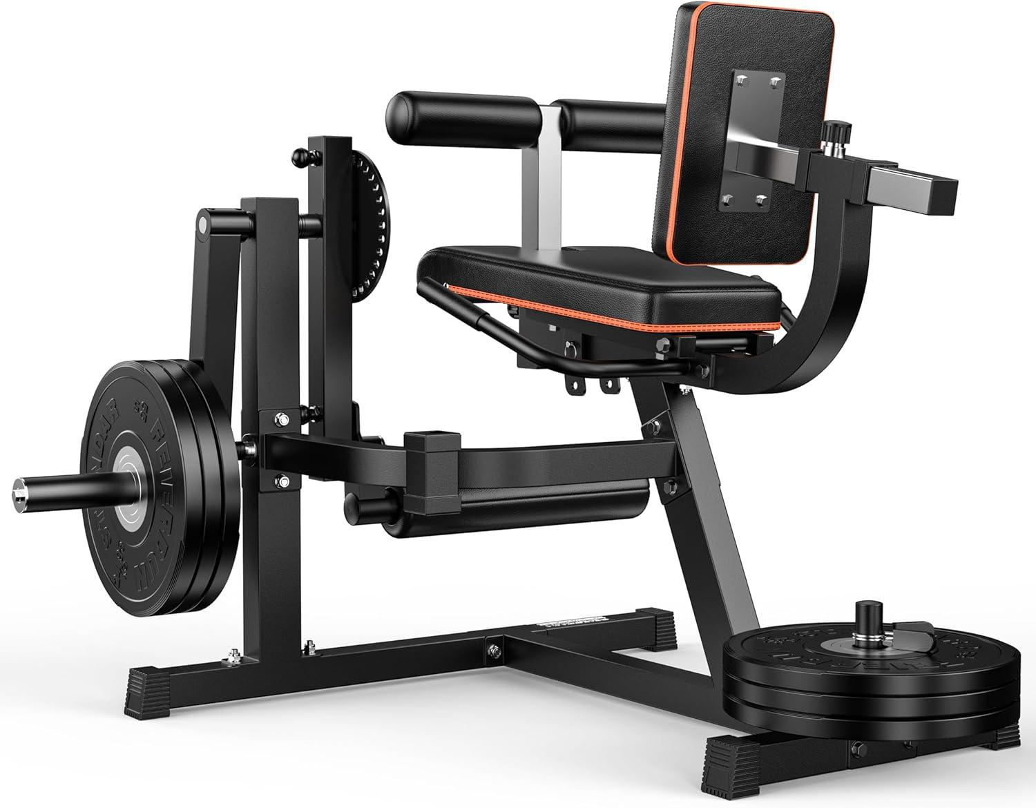 FEIERDUN Adjustable Leg Extension & Curl Machine – 650lbs Capacity for Lower Body Workouts